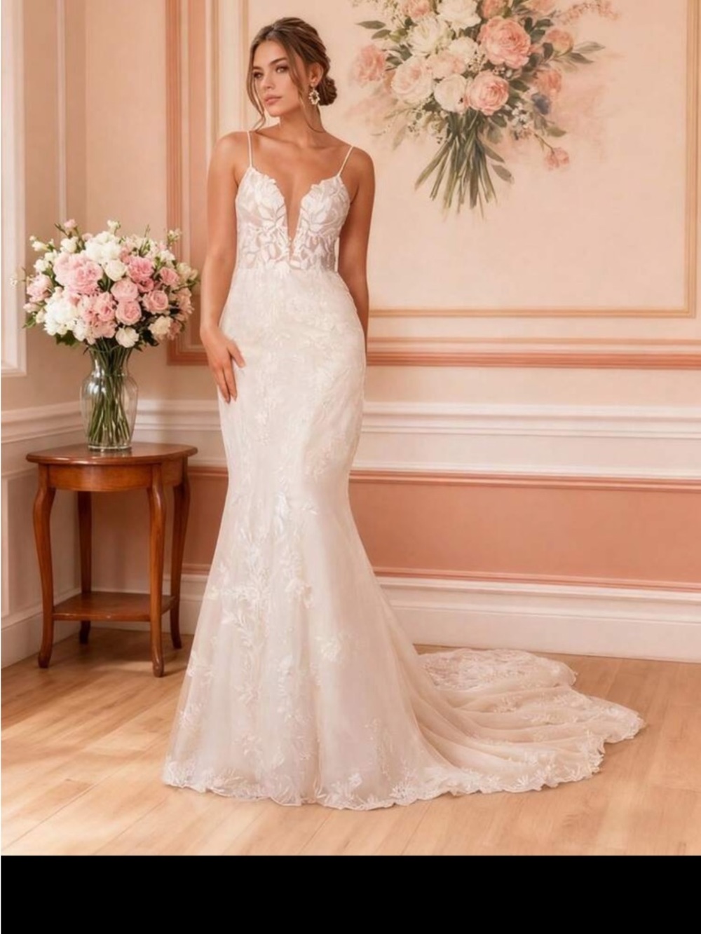 White Lace Mermaid Wedding Dress